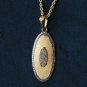 Natural Diamond Oval Pendant 925 Sterling Silver Oval Textured Necklace Jewelry.
