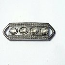 Pave Diamond Bracelet Connector 925 Silver Polki Diamond Jewelry Connector.