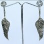 Wing Charm Earring Pave Diamond 925 Silver Diamond Charm Earring For Christmas.