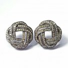 Pave Diamond Spiral Stud Earring 925 Silver Diamond Stud Earring Valentines Gift Pave Diamond Spiral Stud Earring 925 Silver Diamond Stud Earring Valentines Gift