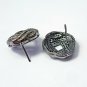 Pave Diamond Spiral Stud Earring 925 Silver Diamond Stud Earring Valentines Gift