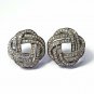 Pave Diamond Spiral Stud Earring 925 Silver Diamond Stud Earring Valentines Gift
