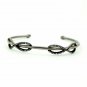 Pave Diamond Cuff Bangle 925 Silver Infinity Diamond Bracelet Valentines Present