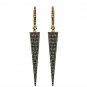 Pave Diamond Earrings 925 Sterling Silver spike dangle Earring For Women Girls.