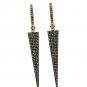 Pave Diamond Earrings 925 Sterling Silver spike dangle Earring For Women Girls.
