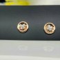 Minimalist Round Diamond Earring 14k Solid Gold Women Anniversary Gift Charm.