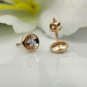 Minimalist Round Diamond Earring 14k Solid Gold Women Anniversary Gift Charm.