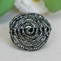 Pave Diamond Spiral Ring 925 Silver Swirl Ring Jewelry Anniversary Ring Gift.