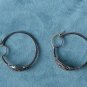 Natural Diamond Hoop Earring 925 Solid Silver Victorian Era Earring Jewelry Gift