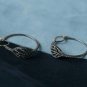 Natural Diamond Hoop Earring 925 Solid Silver Victorian Era Earring Jewelry Gift