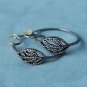 Natural Diamond Hoop Earring 925 Solid Silver Victorian Era Earring Jewelry Gift