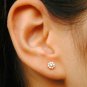 Genuine Diamond Flower Nose Piercing 14k Gold Ear Nose Floral Body Piercing.