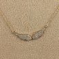 Pave Diamond Flying Wing Pendant 14k Gold Angel Wing Pendant Fine Jewelry Gifts.