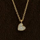 Diamond Cluster Heart Necklace 14k Solid Gold Tiny Heart Necklace Proposal Gift. Diamond Cluster Heart Necklace 14k Solid Gold Tiny Heart Necklace Proposal Gift.