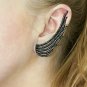 Angel Wing Ear Cuff Pave Diamond 14k Gold&925 Silver Diamond Ear Stud Jewelry.