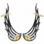 Angel Wing Ear Cuff Pave Diamond 14k Gold&925 Silver Diamond Ear Stud Jewelry.