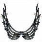 Angel Wing Ear Cuff Pave Diamond 14k Gold&925 Silver Diamond Ear Stud Jewelry.