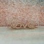 Diamond Single Love Ear Crawler 14k Solid Gold Women Anniversary Gift Jewelry.