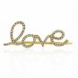 Diamond Single Love Ear Crawler 14k Solid Gold Women Anniversary Gift Jewelry.