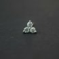 Three Diamond Ear Stud 14k Solid Gold Dainty Body Piercing Jewelry Diamond Stud.