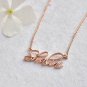 14k Solid Gold Personalised Name Necklace Custom Name Dainty Cable Chain Jewelry