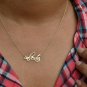 14k Solid Gold Personalised Name Necklace Custom Name Dainty Cable Chain Jewelry