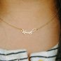 14k Solid Gold Personalised Name Necklace Custom Name Dainty Cable Chain Jewelry