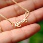 14k Solid Gold Personalised Name Necklace Custom Name Dainty Cable Chain Jewelry