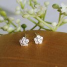 Flower Nose Piercing 14k Solid Gold Diamond Floral Minimalist Body Piercing Gift