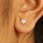 Flower Nose Piercing 14k Solid Gold Diamond Floral Minimalist Body Piercing Gift