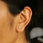 Flower Nose Piercing 14k Solid Gold Diamond Floral Minimalist Body Piercing Gift