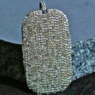 Diamond Dog Tag Pendant 925 Silver Diamond Jewelry Unisex BFF Necklace Design. Diamond Dog Tag Pendant 925 Silver Diamond Jewelry Unisex BFF Necklace Design.