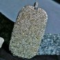 Diamond Dog Tag Pendant 925 Silver Diamond Jewelry Unisex BFF Necklace Design.