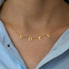 14k Solid Gold Initial Name Necklace Personalized Name Necklace Birthday Gift.