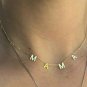 14k Solid Gold Initial Name Necklace Personalized Name Necklace Birthday Gift.
