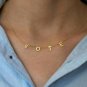 14k Solid Gold Initial Name Necklace Personalized Name Necklace Birthday Gift.