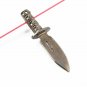 Knife Charm 925 Silver Pave Diamond Pendant Charm Jewelry Findings.