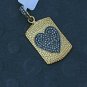 Pave Diamond Pendant Findings 925 Sterling Silver For Women Textured Pendant.