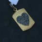 Pave Diamond Pendant Findings 925 Sterling Silver For Women Textured Pendant.