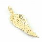Wing Charm Pendant Pave Diamond 925 Silver Diamond Charm Pendant For Christmas.