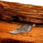 Wing Charm Pendant Pave Diamond 925 Silver Diamond Charm Pendant For Christmas.