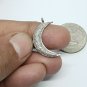 Crescent Moon Charm Necklace Pave Diamond 925 Silver Charm Diamond Pendant.