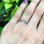 Pave Diamond V Shape Ring 925 Silver Diamond Curved Ring Band Wedding Gift Ring.