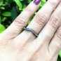 Pave Diamond V Shape Ring 925 Silver Diamond Curved Ring Band Wedding Gift Ring.