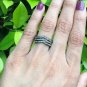 Pave Diamond V Shape Ring 925 Silver Diamond Curved Ring Band Wedding Gift Ring.