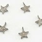 Pave Diamond 1pc star charm pendant 925 sterling silver,diamond finding star