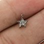 Pave Diamond 1pc star charm pendant 925 sterling silver,diamond finding star
