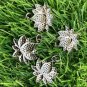 Pave Diamond Lotus Charm Pendant 925 Silver Lotus Charm For Christmas Gift.