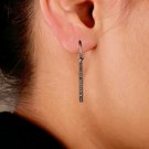 Christmas Gift Stick Earring Pave Diamond Earring 925 Silver Diamond Earring N1.
