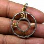 Pave Diamond Clock Pendant Necklace 925 Silver Roman Clock Pendant For Birthdays